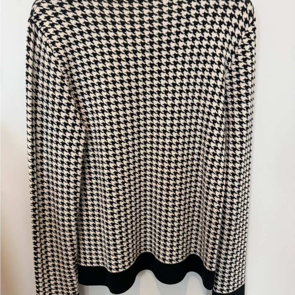 💋 Escada Black and White Houndstooth Sweater 177 - Picture 6 of 8
